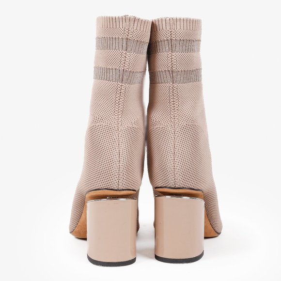 Alexander Wang Peep-Toe Cat Sock Booties in Nude - Picture 3 of 9